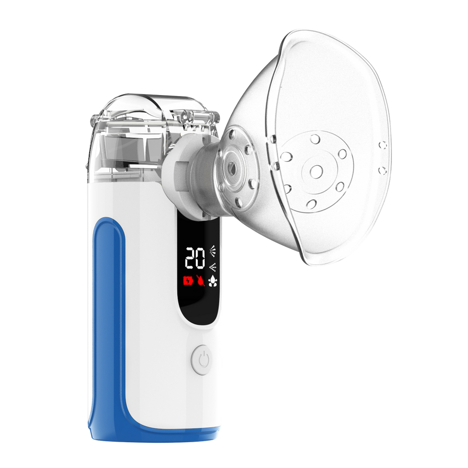 Mayluck MY-131B Mesh-Vernebler mit Digitaldisplay und transparenter Maske
